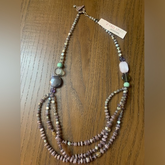 NWT PEYOTE BIRD X FREE SPIRIT GEUNINE GEMSTONE AND STERLING NECKLACE - Picture 1 of 4